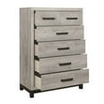 thumbnail image 3 of Deena 49 Inch 6 Drawer Tall Dresser Chest with Metal Handles, Light Gray- Saltoro Sherpi, 3 of 6
