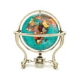 thumbnail image 4 of 9" Gemstone Globe with Antique Silver Commander 3-Leg Table Stand, 4 of 7