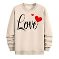 thumbnail image 4 of NTACZA Valentines Day Shirts for Men Novelty Crew Neck Yellow Sweatshirt Love Heart Holiday Long Sleeve Men T Shirts S, 4 of 5