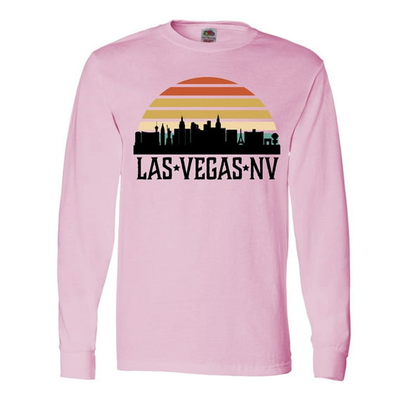 Inktastic Las Vegas Nevada Skyline Retro Long Sleeve T-Shirt