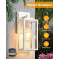 thumbnail image 6 of VIANIS 2 Pack Outdoor Light Fixture, White Outside Wall Lighting Lantern, Anti-Rust Porch Lights Outdoor, 100% Aluminum Exterior Lights for House, Patio, Doorway, 6 of 10