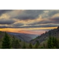 thumbnail image 2 of Jones, Adam 18x13 Black Ornate Wood Framed with Double Matting Museum Art Print Titled - Sunrise view of Oconaluftee Valley-Great Smoky Mountains National Park-North Carolina, 2 of 4
