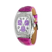 Ladies Techno Square Diamond Purple Strap
