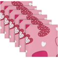 thumbnail image 3 of Coolnut Valentine's Day Love Heart Cloth Napkins Set of 6, Reusable Washable Polyester Dinner Table Napkins for Family, Weddings, Parties, Home Decor, 20 x 20 Inch Washcloth Gift, 3 of 7