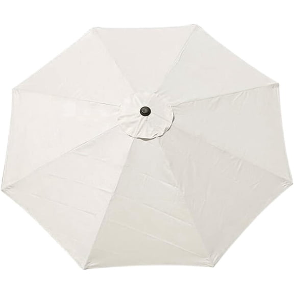 10FT 8 Rib Patio Umbrella Replacement Canopy, Market Table Umbrella Canopy Beach Parasol Cover Outdoor Patio Shades for Garden Patio Yard Beach Pool (CANOPY ONLY)(Off-white)
