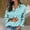 Light Blue, variant on Womens Satin Silk Button Down T-Shirts Polka Dot Print Casual Long Sleeve Collared Blouses Loose Fit Office Work Shirts