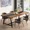 Rustic Brown, variant on Tribesigns Dining Table for 8 People, Rectangular 70.9 inch Wood Kitchen Table with Metal Frame, Gray