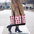 thumbnail image 4 of FORMRS Canvas Laptop Tote Bag for Women with 15.6" Computer Compartments Shoulder Handbag, Cartoon Strawberry, 4 of 7