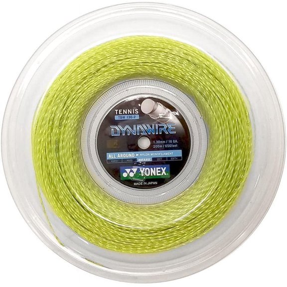 YONEX Dynawire Carrete de Cuerda de Tenis 16L/1.25, 200M/656 Pies Amarillo