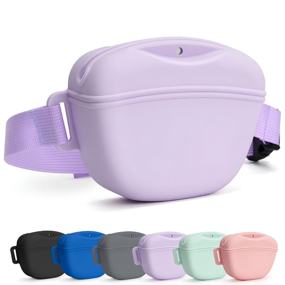 AOMRCOL Dog Treat Pouch with Training Clicker, 1.67 Cup Silicone