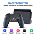 thumbnail image 2 of Wireless Controller For Nintendo Switch And Pc (Wired), Bluetooth Pro Controller With 6-Axis Gyro Housing, 20 Hours Of Playtime, Dual Vibration Gamepad, Accessories For Nintendo Switch, 2 of 7