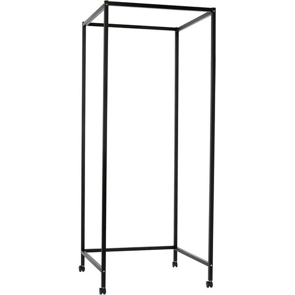 Don't Look at Me - Portable Changing Room Divider - Black Frame with Casters