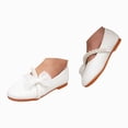 thumbnail image 3 of KPOPLK Girls Mary Jane Shoes Dress Shoes School Uniform Princess Ballerina Flower Shoes for Little Kid Size 3,White, 3 of 9
