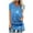 Blue, variant on Aofany Plus Size Christmas Shirts for Women Xmas Tree Print Holiday Tops Short Sleeve Crewneck Tunic Blouses