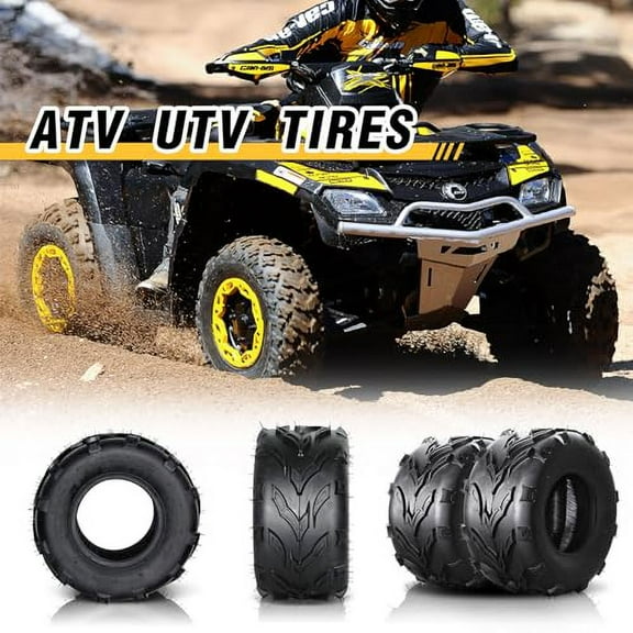 7 Inch 16x8-7 ATV UTV Tubeless Sport Tires 4 PLY Pack of 2
