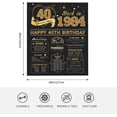thumbnail image 5 of 40th Birthday Gifts Women or Men - 40th Birthday Gifts - 40 Year Old Birthday Gifts for Women - 40th Birthday Gift Ideas - 1984 Birthday Gifts for Women Throw Blanket 60 x 50 Inch, 5 of 6
