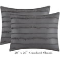 thumbnail image 3 of Lanco Merbabe Beach Lifestyle 7-Piece Reversible Bedroom Bedding Comforter Set, Bed Size Queen, Grey, 3 of 6