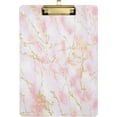 thumbnail image 1 of FMSHPON PinkGold Marble Clipboard Hardboard Wood Nursing Clip Board and Pull for Standard A4 Letter 13x9 inches, 1 of 8