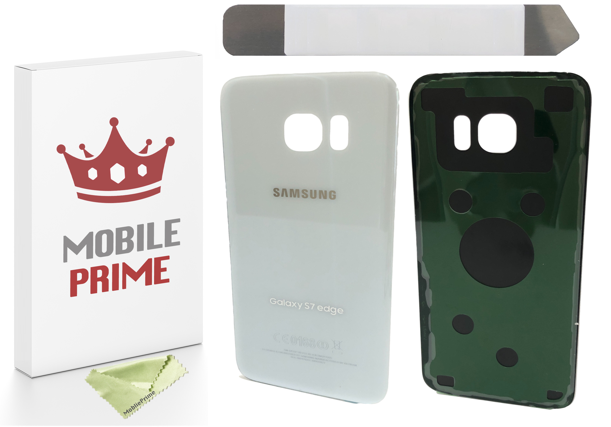 MobilePrime White Back Cover Complete Professional Repair Kit Compatible with Tools for Samsung Galaxy S7 Edge
