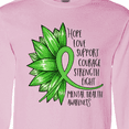 thumbnail image 4 of Inktastic Mental Health Awareness Green Sunflower Ribbon Long Sleeve T-Shirt, 4 of 5