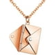 thumbnail image 1 of Collar con colgante de sobre TANGJMXG con carta de amor oro rosa, 1 of 5