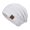 White, variant on White Ladies Warm Wool Hat With Bear Knitted For Winter Outdoor Use Unisex Casual Polyester Material Gentle Hand Wash One Size