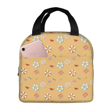 Insulated Lunch Bag for Women Men - Beach Swimming Ring Leakproof Cooler Lunch Box for Women Men  Lunch Tote Bags for Work School Picnic Travel