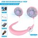 thumbnail image 5 of Ventilador portátil, mini ventilador USB, ventilador de cuello recargable (rosa), 5 of 5