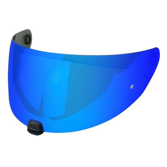 HJC i70 & i10 Helmet Replacement Lens - REVO Blue PC Material Anti-UV Anti-Fog Anti-Scratch Windproof Sun Protection Motorcycle Visor, Easy Install & Remove, 30x13cm, 1 Piece