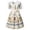 4Beige, variant on Xijirk Women's Dirndl Dress Traditional Bavarian Square Neck Lace Puff Short Sleeve Heart Floral Print Midi Bow Sash for Oktoberfest Themed Party Cosplay,S