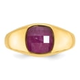 thumbnail image 4 of 10k IBGoodman Men's Ruby Doublet Stone Complete Ring, 4 of 7