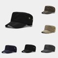 thumbnail image 3 of Fashion Cadet Hat Army Baseball Cap Military Adjustable Plain Womens Mens Hat, 3 of 9