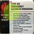 thumbnail image 2 of Fire or Emergency Elevator Operation Sign (Aluminum, 6x6,Silver) (ref-2201), 2 of 4