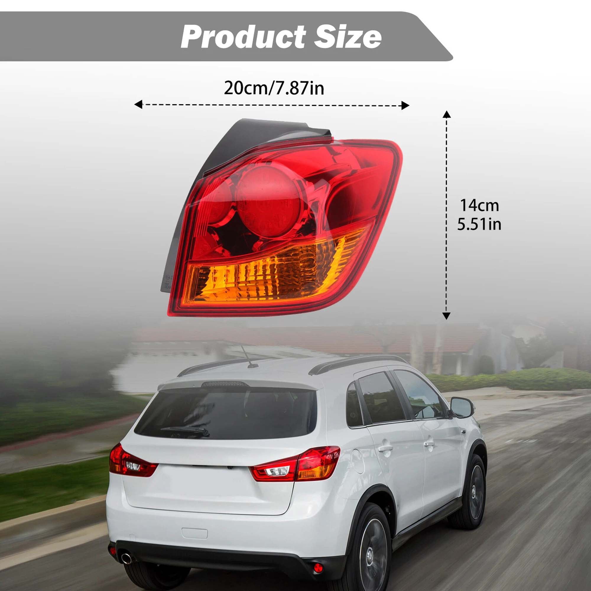 MZORANGE Passenger Rear Tail Light Lamps for Mitsubishi Outlander Sport ASX 2011-2019