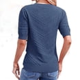 thumbnail image 4 of Short Sleeved Women Hollow-out Casual Crew Neck Knit Sweater Tops, 4 of 8