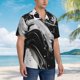 thumbnail image 3 of Balery Fluid Black White Paint Swirls Camisas hawaianas de manga corta para hombre, camisas playeras de corte holgado, camisas de vacaciones con botones,3X-Large, 3 of 7