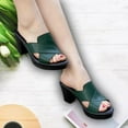 thumbnail image 4 of CAICJ98 Walking Shoes Women Women's Travel Flat Sandal cork slippers flat-bottomed couples beach shoes outdoor straps,Green, 4 of 4