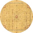 thumbnail image 1 of Ahgly Company Indoor Round Abstract Brown Modern Area Rugs, 3' Round, 1 of 4