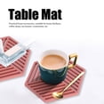 thumbnail image 4 of 4Pcs Set de Table Innovant, Tapis de Table, Cafés Isolés à la Chaleur pour la Maison Cuisines Restaurants Maisons de Thé Hexagonal Type de Bande Rouge, 4 of 8