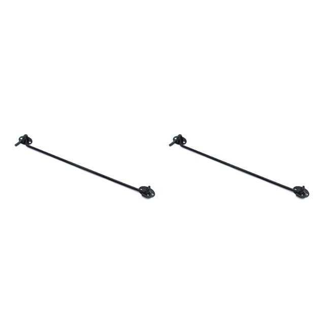 Speravity Pestillo para ventana, interruptor de seguridad, gancho para armario de baño, soporte de captura de Metal negro multifuncional con tornillos, Negro 14 pulgadas 2piezas Speravity CBP381156