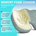 thumbnail image 5 of Premium Floral Pattern Memory Foam Seat Cushion Ergonomic Chair Pad for Office Chair, Car, Airplane & Bleachers Sciatica, Tailbone Hip & Back Pain Relief - Chair Cushion for Long Office Workers., 5 of 5