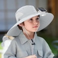 thumbnail image 2 of ZToonmas 1-12Y Kids' Solar Fan Sun Hat UPF50+ Wide Brim Cooling Cap USB Rechargeable Outdoor Sun Protection Hat, 2 of 5