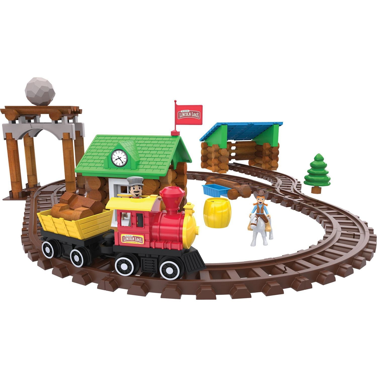LINCOLN LOGS - 101PC SAWMILL TRAIN EXPRESS