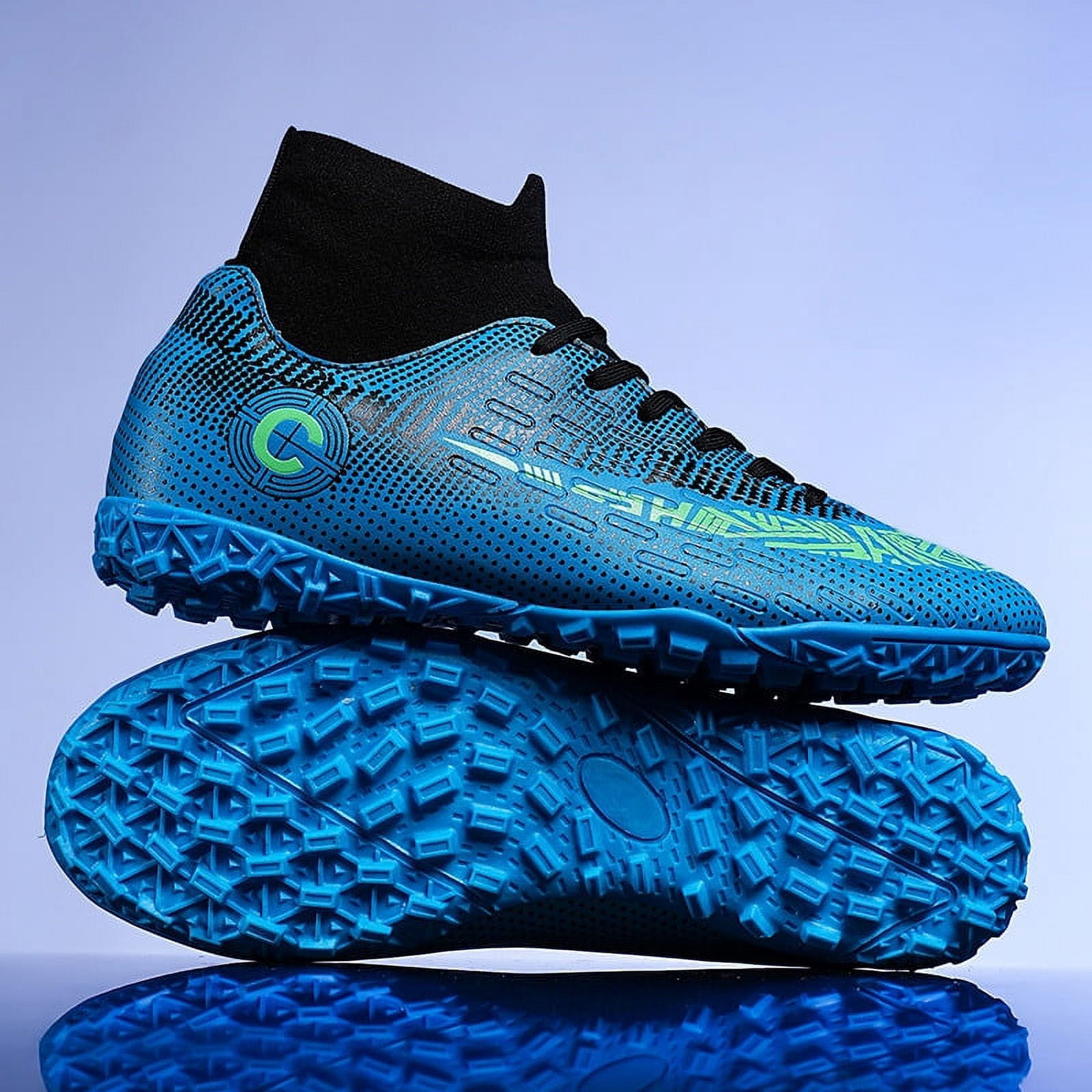 Men's Soccer Shoes High-Top Soccer Cleats Outdoor Breathable Athletic Professional Spikes Football Shoes Unisex