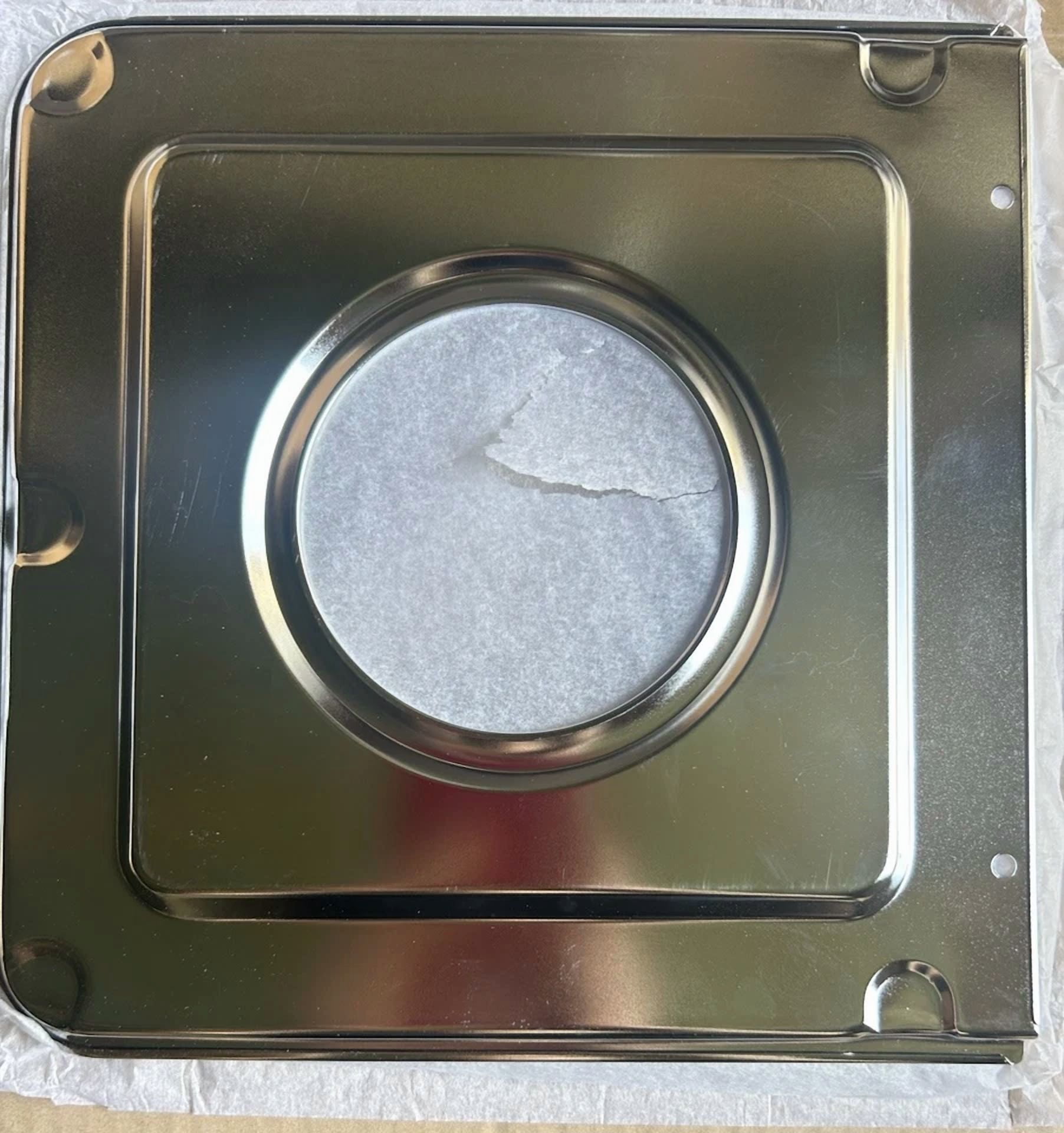 CRESTIN- Stanco 9" X 9.25" Chrome Square Gas Range Drip Pan, 950S 2 Pack