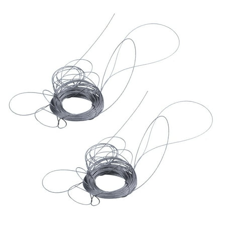 

2X STAINLESS Steel Wire Rope Cable Rigging Extra Length:15M Diameter:1.0mm