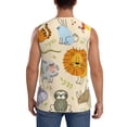 thumbnail image 4 of Lsque Animals Print Men's Cotton Blend Sleeveless Muscle Shirts (S-3XL)- Moisture Wicking, Odor Protection, UPF 30+,Small, 4 of 8
