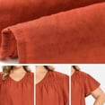 thumbnail image 5 of DARING DIVA Women's Plus V Neck and Ruffle Sleeve Casual Summer Wear 3X Orange Red, 5 of 6