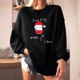 thumbnail image 2 of Sudadera extragrande de lana de manga larga con cuello redondo y estampado navideño para mujer Fridja  ghj987+4546, 2 of 9