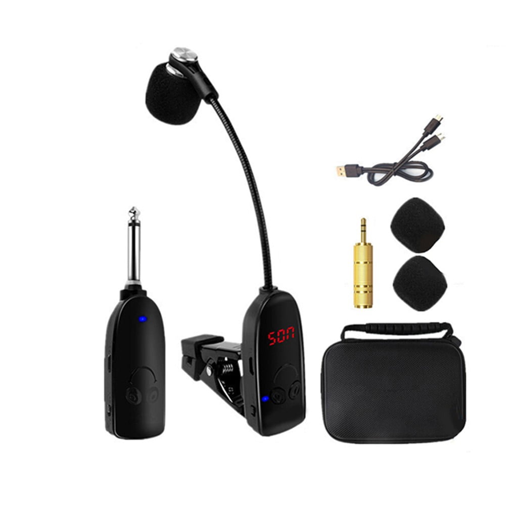 SPRING Professional UHF Wireless Instrument Microphone System For Saxophone Trumpet Sax